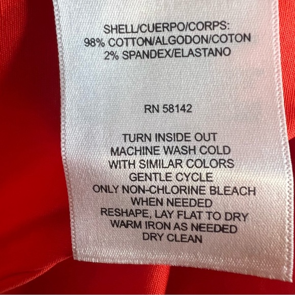 NWT Donna Morgan Sleeveless Button Front Shirt Dress Sz 10 Red Belted Preppy - Picture 10 of 11